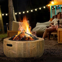 Feuerschale Feuerstelle Deckel Feuerkorb Schürhaken für Camping