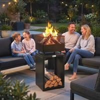 Feuerschale Feuerstelle Holzlager Heizen Outdoor