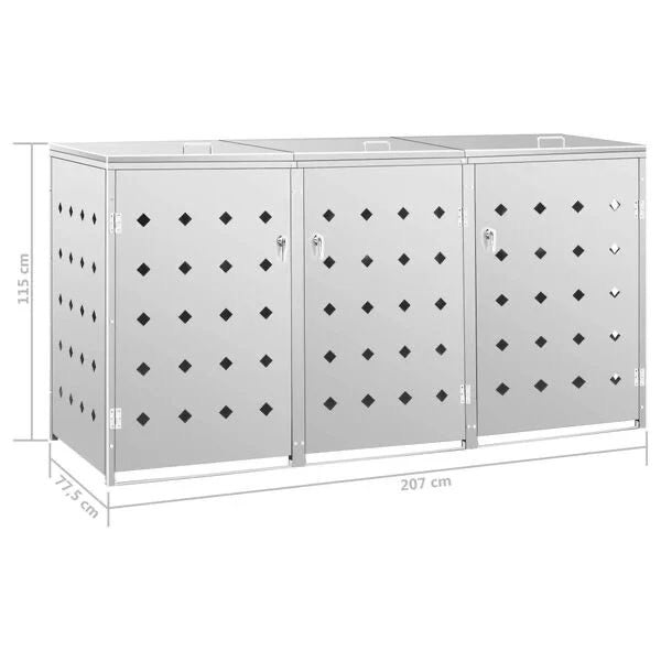 3x240L Mülltonnenbox Mülltonnen Tonnen Müllboxen