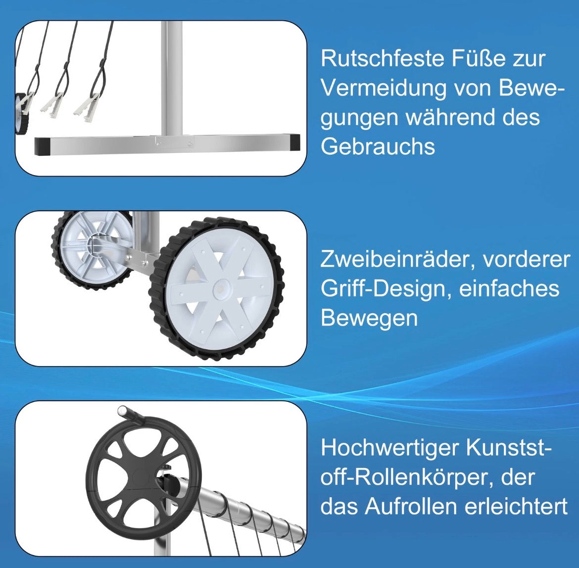 Mobile Pool Aufroller Aufrollsystem Aufrollvorrichtung Solarfolie