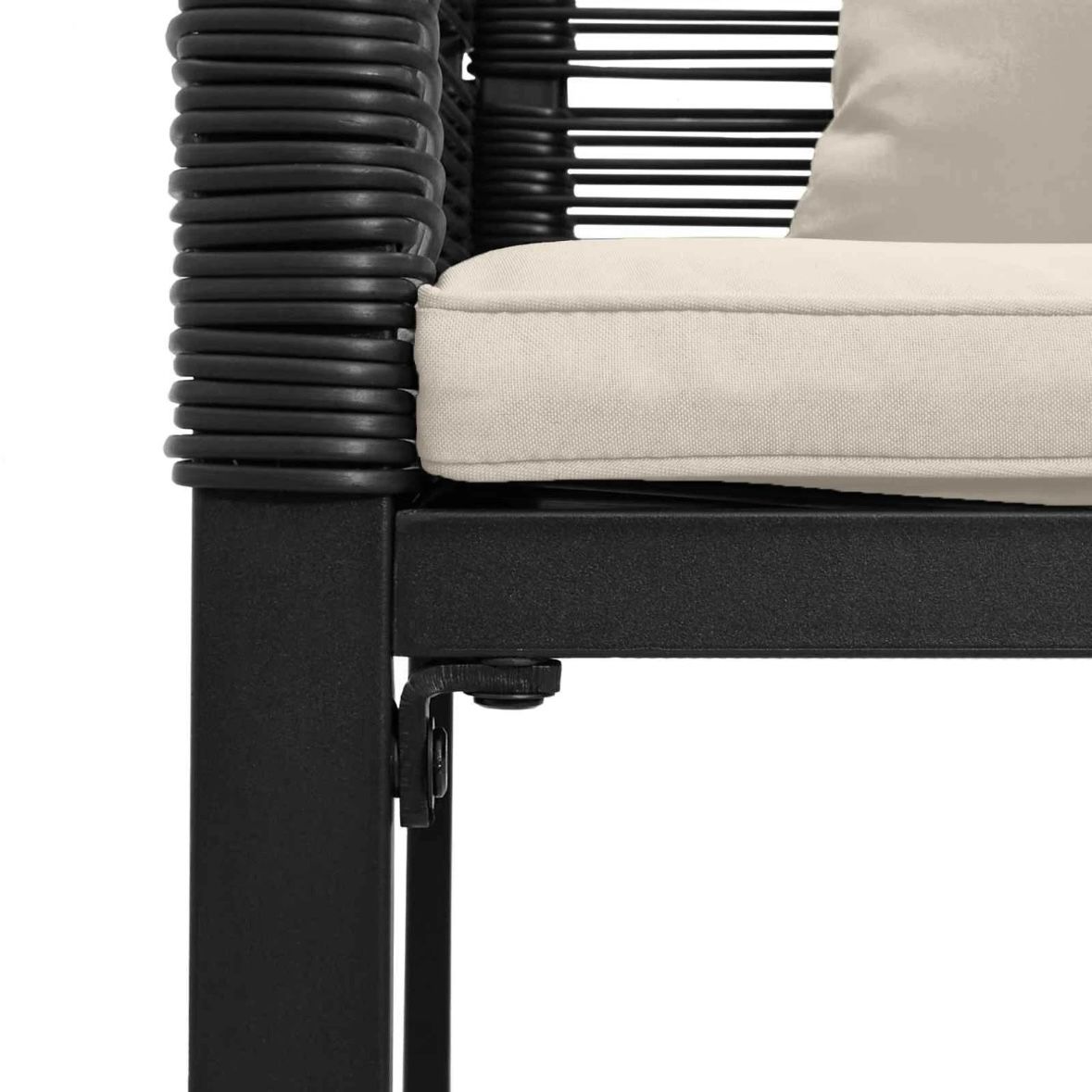 3tlg Gartenmöbel Set Poly Rattan Balkonmöbel Lounge Möbel