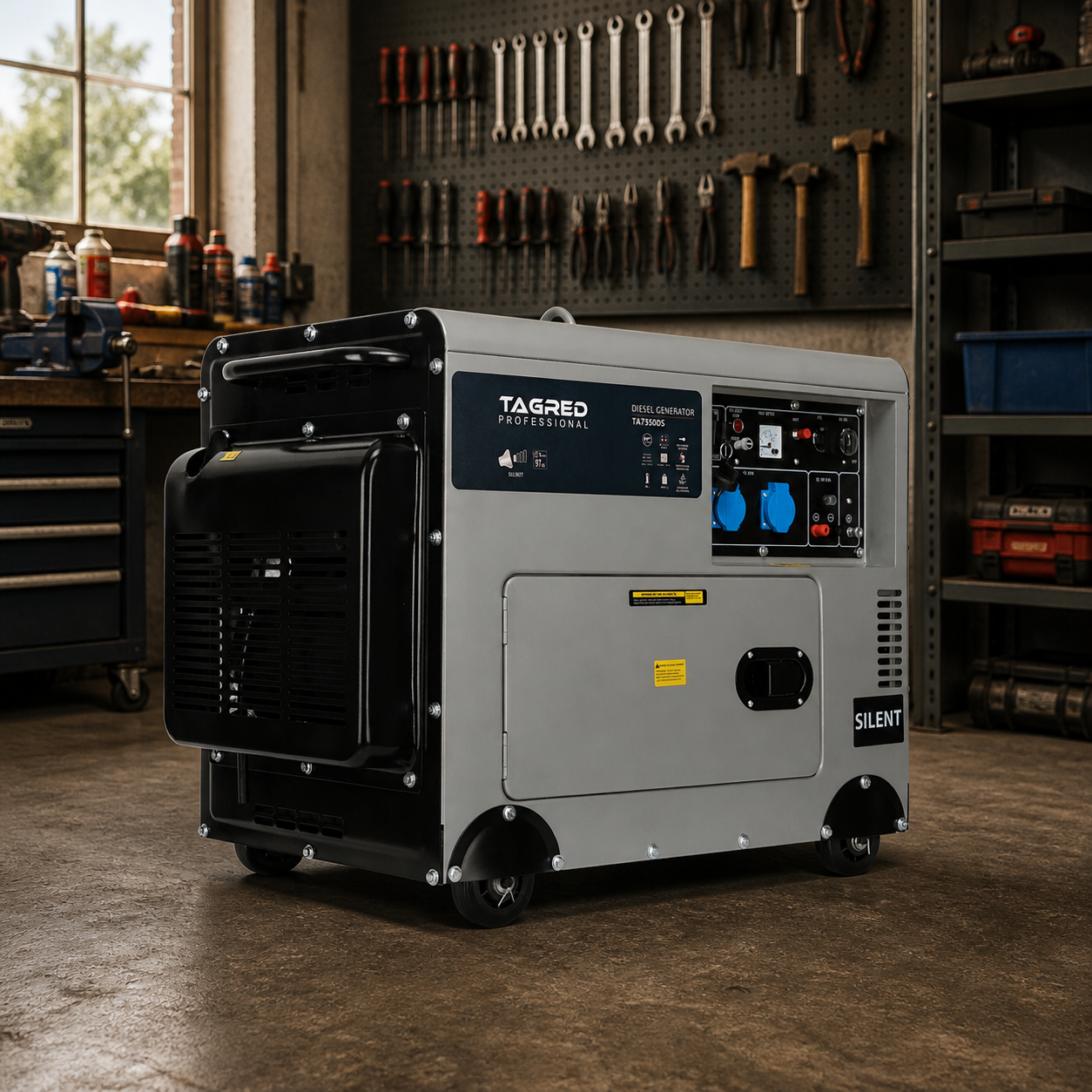 Diesel Stromerzeuger 7350W 230V Notstromaggregat Generator Startanlage