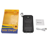 Solar Powerbank 30000mAh Ladegerät Batterie LED 2 USB