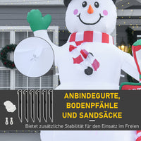 Aufblasbarer Schneemann 240cm LED Beleuchtung Gebläse Weihnachtsdeko