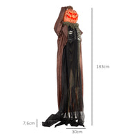 Halloween Animatronic Totenkopf Kürbis Deko Sensenmann Sound