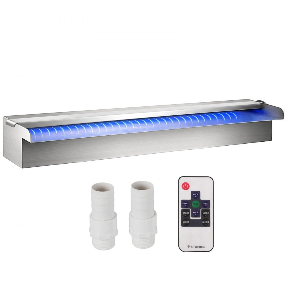 Schwalldusche Poolfontäne LED 60x11x8cm Poolbrunnen Wasserfontäne Garten