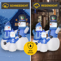 Schneemann Weihnachtsdekoration LED Selbstaufblasend 180cm Gebläse