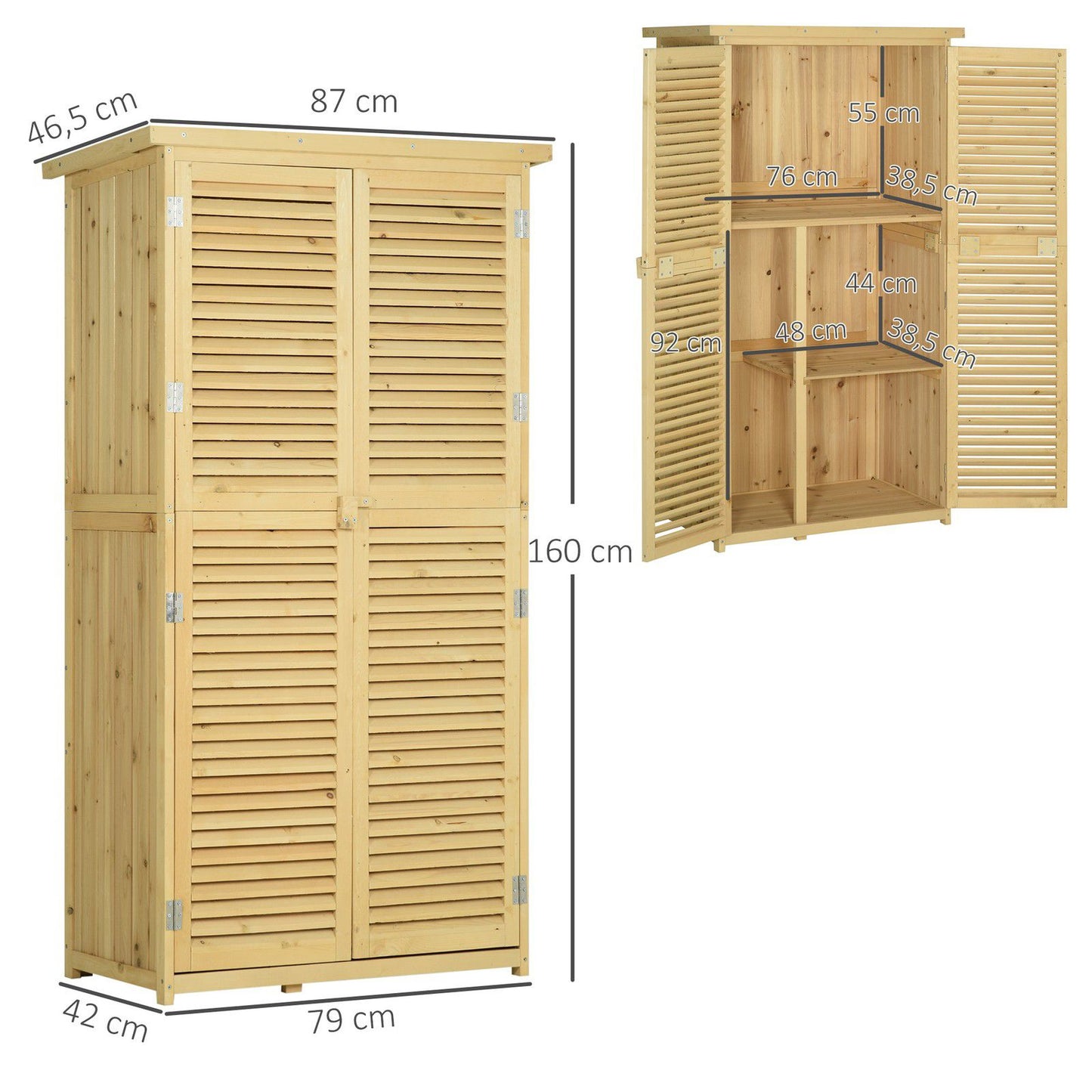 Gartenschrank Geräteschuppen 160cm Geräteschrank Schrank Gartenmöbel