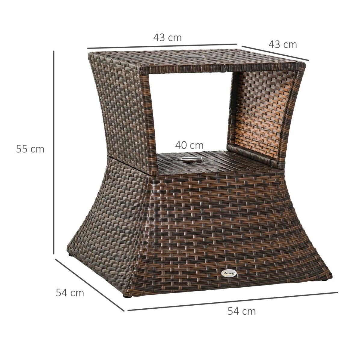 Gartentisch Beistelltisch Terrassentisch Sonnenschirmständer Gartenmöbel