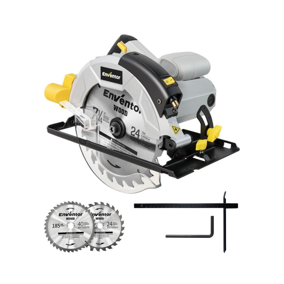 Handkreissäge 1200W Laserführung 185mm 2 Sägeblätter Kreissäge