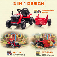 Elektrischer Kinder Traktor Anhänger 
Kinderfahrzeug Elektrotraktor