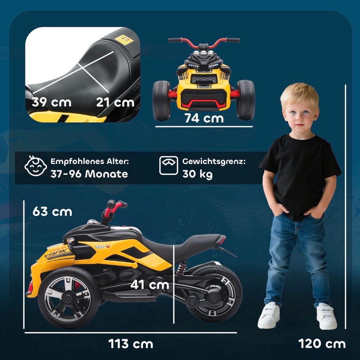 Elektroquad Kinder 12V Kinderquad 
Quad Elektrospielzeug