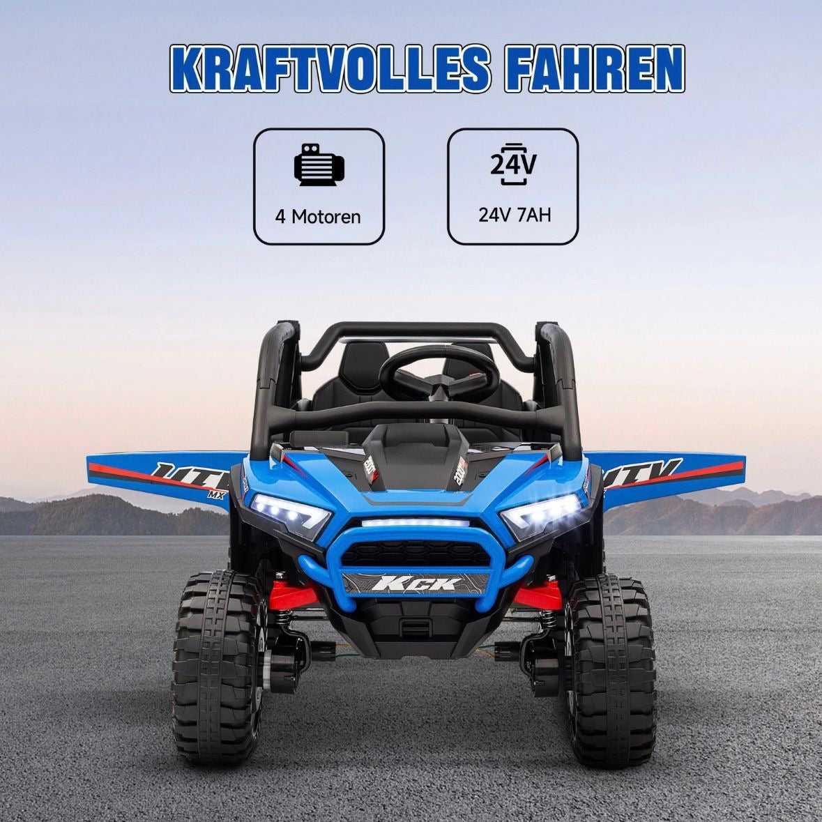 Elektro Kinderauto Geländewagen 2,4G Fernbedienung 5-7 km/h Auto