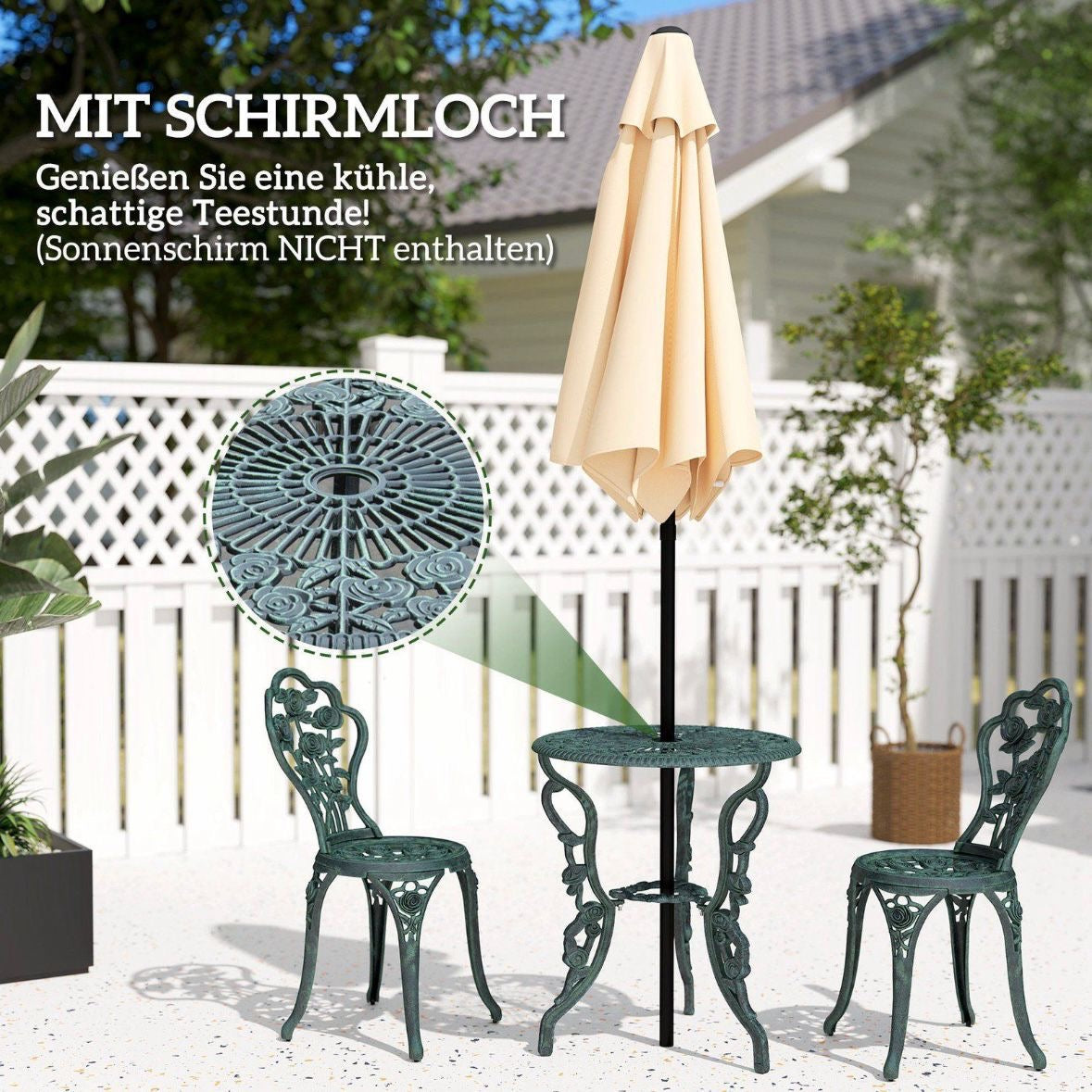 3tlg Bistroset Balkonset Gartenmöbel
Balkonmöbel Gussalu Garten