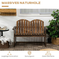 Gartenbank 2 Sitzer Sitzbank Holzbank Rückenlehne Armlehne