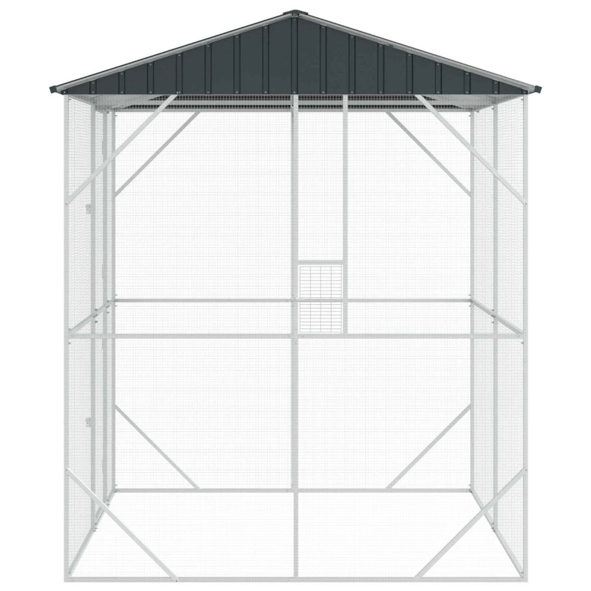 XXL Voliere Vogelkäfig Vogelvoliere Stahl Vogelhaus 215x247cm