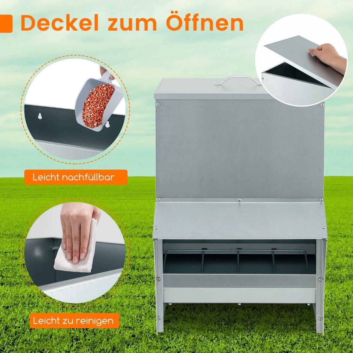 Geflügelfutterautomat Futterautomat Hühnerfutterautomat 22kg Hühner