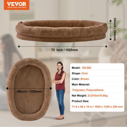 Hundebett 183x122x25cm Bett Sofa Matratze Körbchen Couch