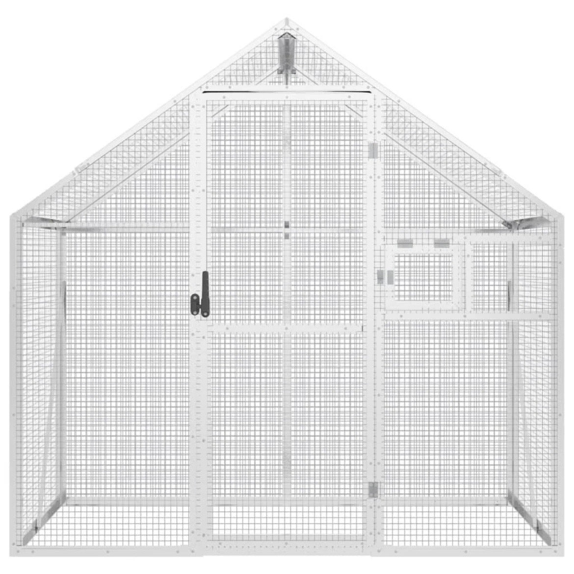 Alu Voliere Vogelkäfig Vogelvoliere Freilaufgehege Vogelhaus 179×100×185cm