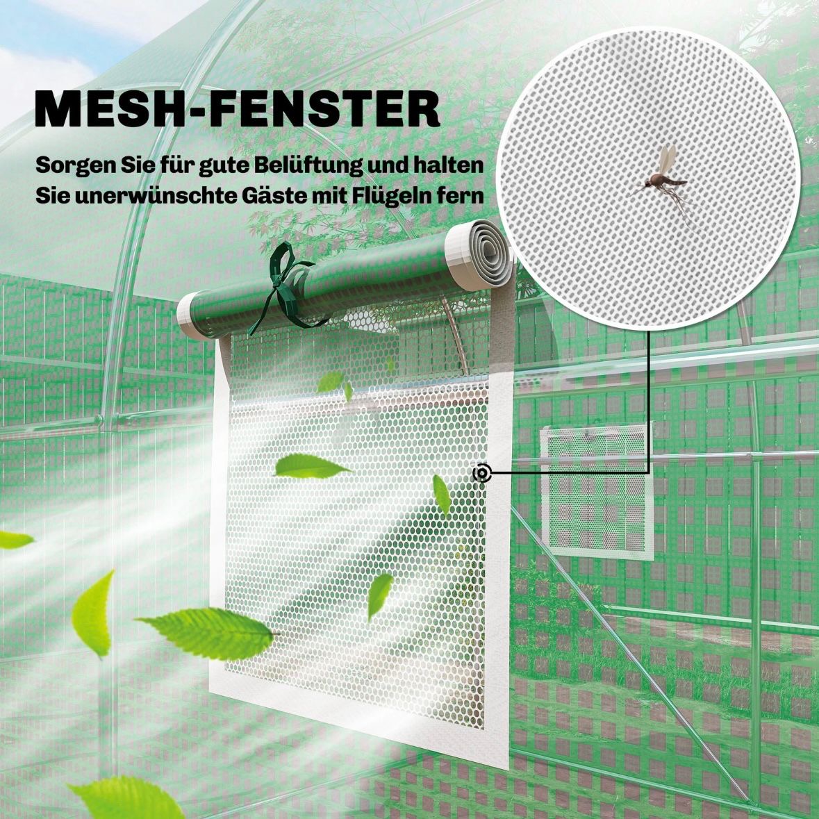 Gewächshaus 3x2x2m Foliengewächshaus Gartenhaus Pflanzenhaus Pflanzen