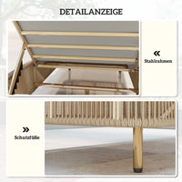 Poly Rattan Sonnenliege Gartenliege Auflage Sonnenliege Garten
