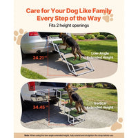 Hundetreppe Auto Einstiegshilfe Hundeleiter 4 Stufen Kunstrasen 90 kg