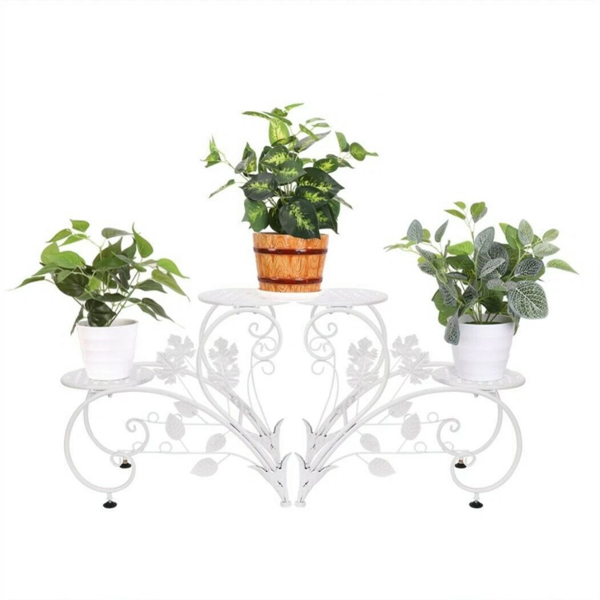 2x Blumenständer Set Blumenhocker Pflanzentreppe Herzform
