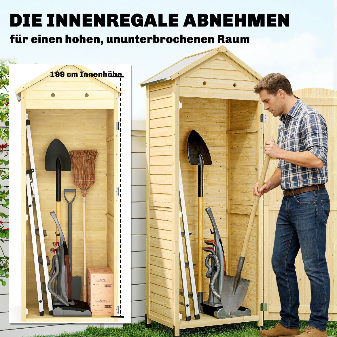 Gartenschrank Aufbewahrung Geräteschuppen Verstellbar Ablage
Garten