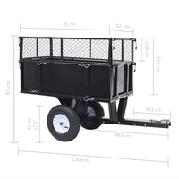 Kippanhänger Gartenwagen Rasenmäher Anhänger 150kg