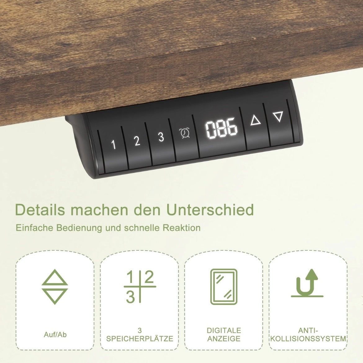 Arbeitstisch Höhenverstellbar Zimmertisch Schreibtisch Tisch