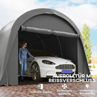Carport Zeltgarage 3x6m Wasserdichtes Lagerzelt Seitenwänden Zelt