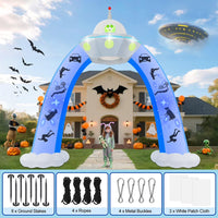 Halloween Deko Aufblasbar LED Alien Torbogen Dekoration