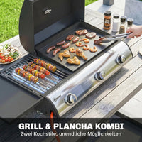 Gasgrill Tragbar Tischgrill Seitentisch Bratenplatte