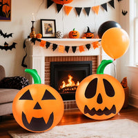 4x Halloween Aufblasbar Kürbisdeko Dekoration Gartendeko