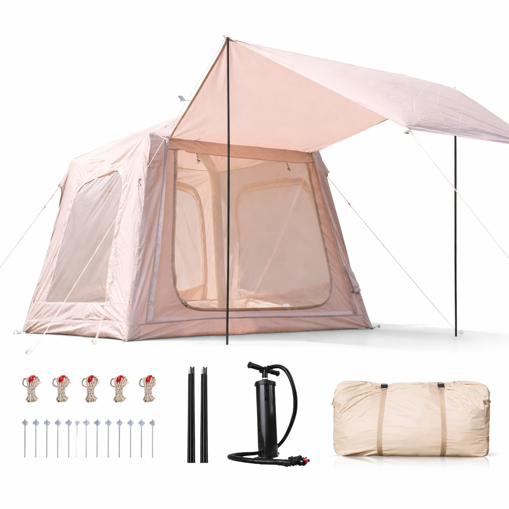 Aufblasbares Campingzelt für 2–4 Personen