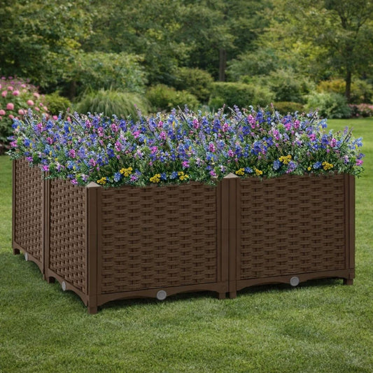 Pflanzkübel Blumenkübel Hochbeet Pflanzgefäße 80x80x38cm