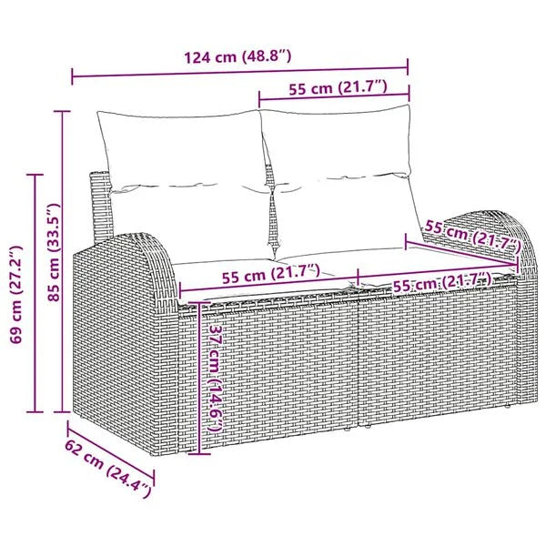 Gartenmöbelset Lounge Sofaset Sitzgruppe Gartenmöbel
