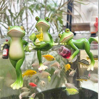 3x Froschfigur Froschstatue Dekoration Garten für Draußen