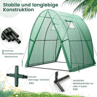 Gewächshaus Gartenhaus Treibhaus Foliengewächshaus 181x181x200cm Garten