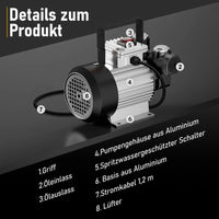 Heizöl- und Dieselpumpe 230V/550W 60l/min Selbstansaugende Heizölpumpe