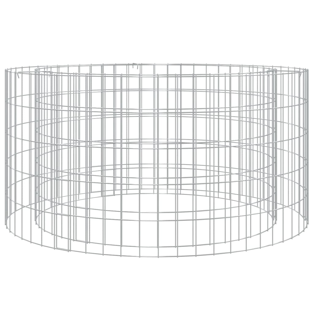 Gabionen Feuerstelle 100cm Feuerkorb Gartenfeuer Feuerschale