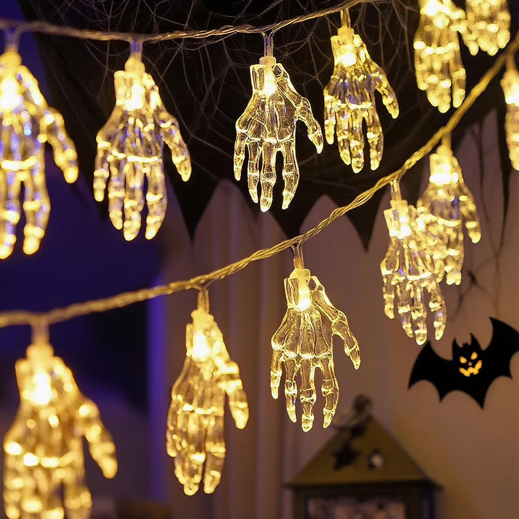 Halloween Geisterhand Lichterkette Dekoration Beleuchtung