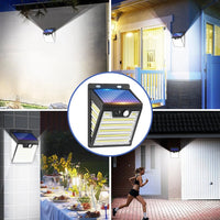 2x LED Solarleuchte Solarlampe Bewegungsmelder Sensor Strahler Lampe Licht