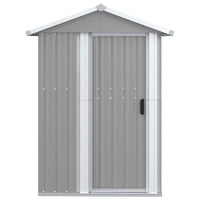 Geräteschuppen 126x97,5x177cm Verzinkt Gartenhaus Schuppen Metall Gartenmöbel
