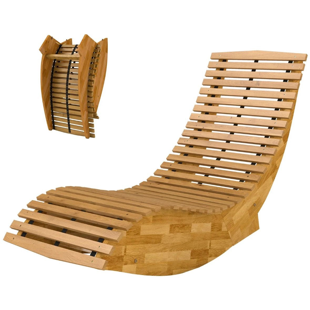 Sonnenliege Akazienholz Klappbar Ergonomisch Gartenliege Liege