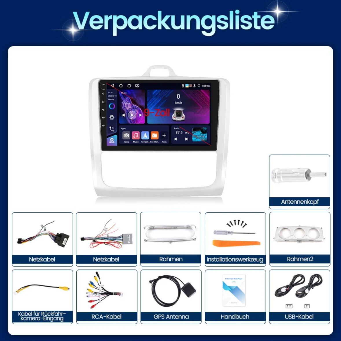 Autoradio für Ford Focus MK2 MK II 2004-2011 Android 15 Apple Carplay