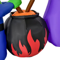 Halloween Aufblasbare Hexe Hexenkessel LED Beleuchtung Halloween Deko