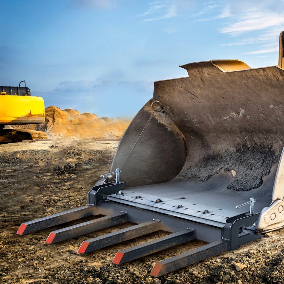 Palettengabel Gabelträger Gabelzinken Frontlader 1200kg Zinken