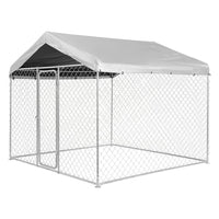 Hundezwinger 2,3x2,3x2,15m Dach Hunde Zwinger Gartenzwinger