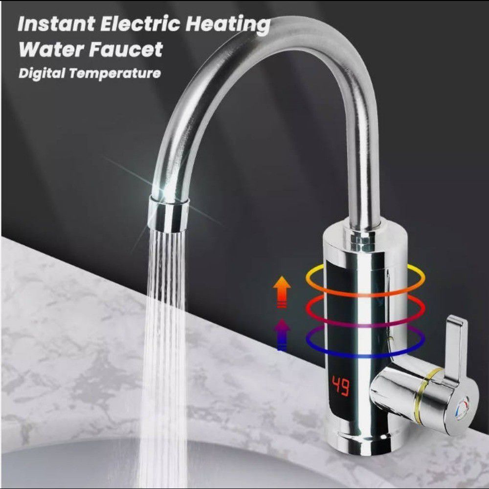Elektrischer Wasserhahn 3000W Durchlauferhitzer 360° LED Küchengeräte Küche